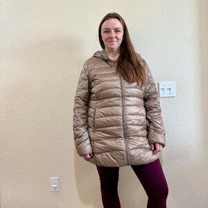 UNI QLO Dark Gold Puffer Jacket